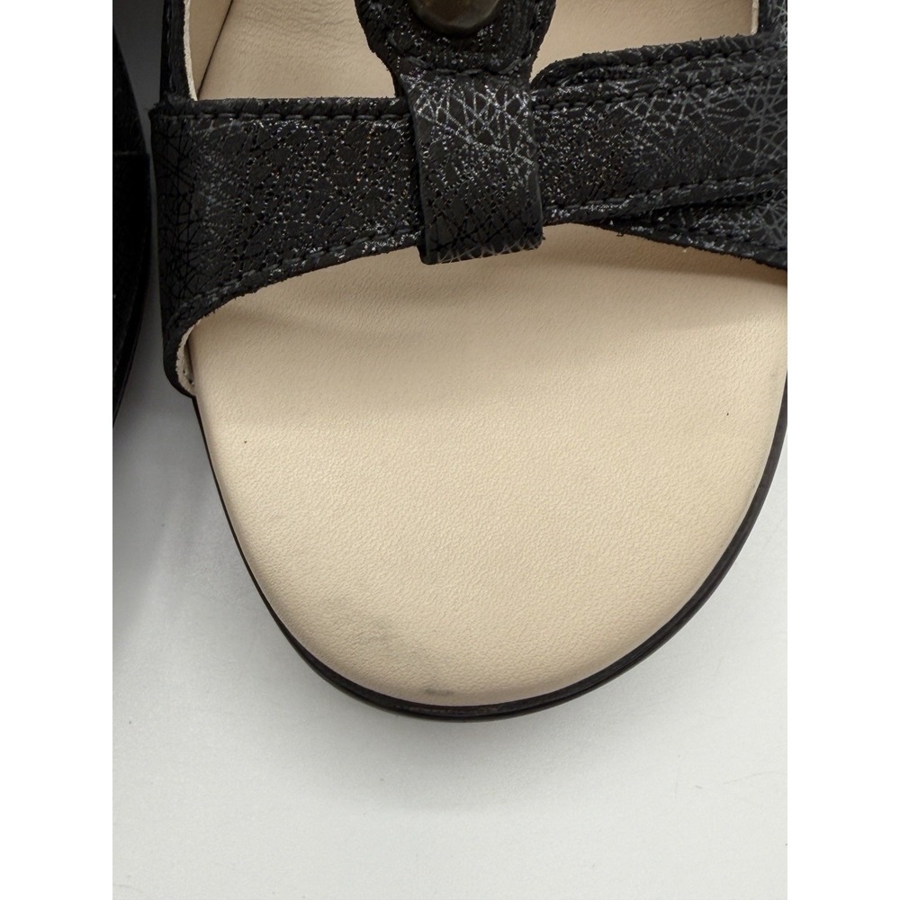 SAS Ginger Wedge Sandal,Women's 7.5 M,Black Leather Adjustable Straps,NEW/DEFCTS - Picture 13 of 16